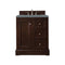 James Martin De Soto 30" Single Vanity Burnished Mahogany with 3 cm Cala Blue Quartz Top 825-V30-BNM-3CBL