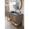 James Martin Columbia 48" Single Vanity Ash Gray Radiant Gold with Dusk Gray Glossy Composite Top 388-V48-AGR-RG-DGG