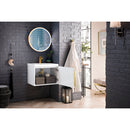 James Martin Columbia 24" Single Vanity Cabinet Glossy White with White Glossy Composite Countertop 388V24GWWG