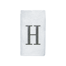 Avanti Towels White/Silver Block Monogram Hand Towel