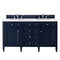 James Martin Brittany 60" Victory Blue Double Vanity with 3 cm Arctic Fall Solid Surface Top 650-V60D-VBL-3AF