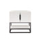 James Martin Columbia 31.5" Single Vanity Cabinet Glossy White Matte Black 388-V31.5-GW-MBK