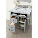 James Martin Brittany 30" Single Vanity Urban Gray with 3 cm Carrara Marble Top 650-V30-UGR-3CAR