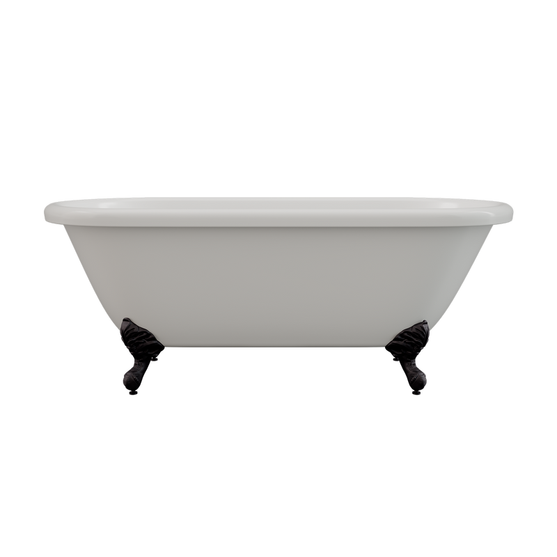 Cambridge Plumbing Acrylic Double Ended Clawfoot Bathtub 60"x30" No Drillings BRZ Feet