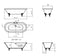 Cambridge Plumbing Acrylic Double Ended Clawfoot Bathtub 60" x 30" 7" Drillings PC Package