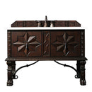 James Martin Balmoral 48" Single Vanity Cabinet Antique Walnut with 3 cm Classic White Quartz Top 150-V48-ANW-3CLW