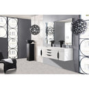 James Martin Mercer Island 72" Double Vanity Glossy White Matte Black with Glossy White Composite Top 389-V72D-GW-MB-GW