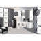 James Martin Mercer Island 72" Double Vanity Glossy White Matte Black with Glossy White Composite Top 389-V72D-GW-MB-GW