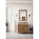 James Martin Brittany 36" Saddle Brown Single Vanity with 3 cm Ethereal Noctis Quartz Top 650-V36-SBR-3ENC