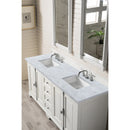 James Martin Providence 72" Bright White Double Vanity with 3 cm Carrara Marble Top 238-105-V72-BW-3CAR