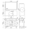 LessCare Vanity Cabinet White Modern 41.375" LV1-42W