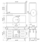 LessCare Vanity Cabinet White Modern 47.25" LV1-48W