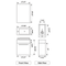 LessCare Vanity Cabinet Gray Modern 17.625" LV10-17G