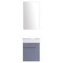 LessCare Vanity Cabinet Gray Modern 17.625"W LV10-17G