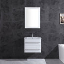 LessCare Vanity Cabinet White Modern 23.875" LV12-24W
