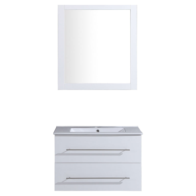 LessCare Vanity Cabinet White Modern 29.875"W LV12-30W