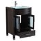 LessCare Style 3 24" Black Vanity Sink Base Cabinet with Mirror LV3-24B