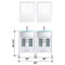 LessCare 60" White Vanity Set Two 30" Sink Bases LV3-C11-60-W