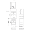 LessCare Vanity Cabinet Set Espresso 23.5" LV6-24B