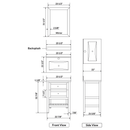 LessCare Vanity Cabinet Set White 23.5" LV6-24W
