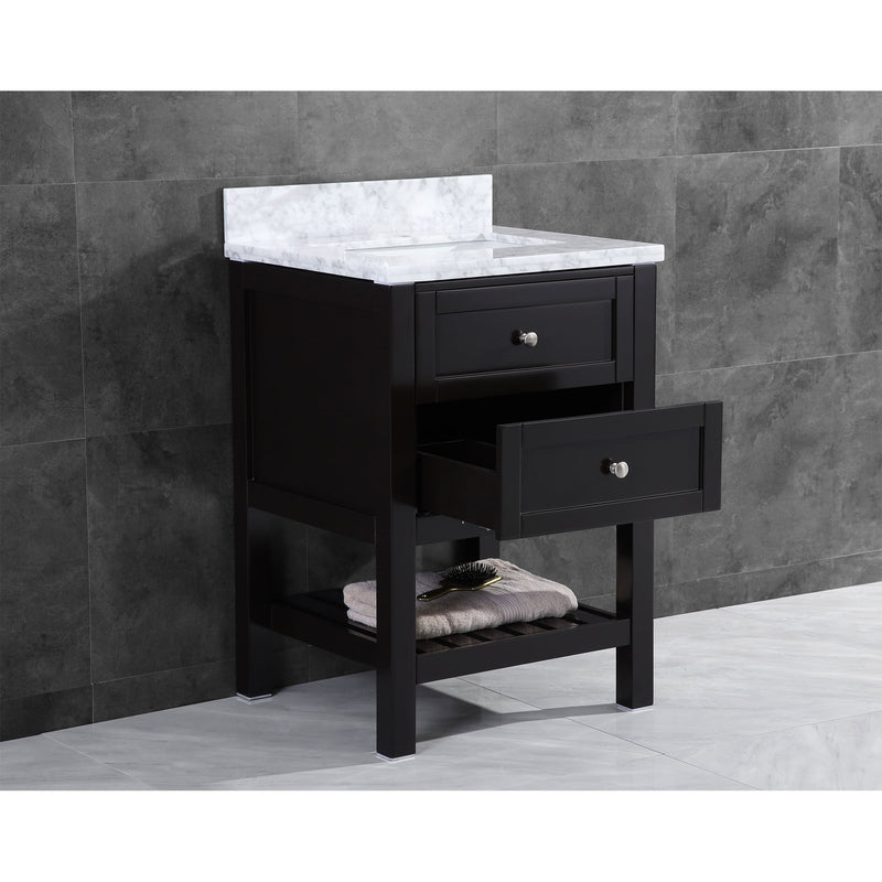 LessCare Vanity Cabinet Set Espresso 23.5" LV6-24B