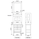 LessCare Vanity Cabinet Set Espresso 35.5" LV6-36B