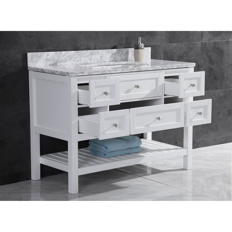 LessCare Vanity Cabinet Set White 41.375" LV6-42W