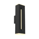 Dals Lighting 16" Rectangular Cct Dual Light Wall Sconce LWJ16-CC-BK