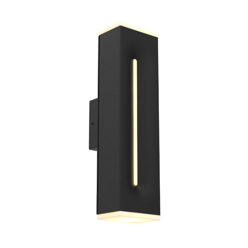 Dals Lighting 16" Rectangular Cct Dual Light Wall Sconce LWJ16-CC-BK