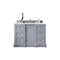 James Martin De Soto 48" Single Vanity Silver Gray with 3 cm Ethereal Noctis Quartz Top 825-V48-SL-3ENC