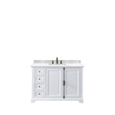 James Martin Providence 48" Bright White Single Vanity with 3 cm Arctic Fall Solid Surface Top 238-105-V48-BW-3AF