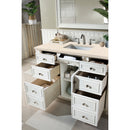 James Martin Bristol 48" Single Vanity Bright White with 3 cm Eternal Marfil Quartz Top 157-V48-BW-3EMR