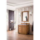 James Martin Bristol 36" Single Vanity Saddle Brown with 3 cm Carrara Marble Top 157-V36-SBR-3CAR