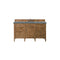 James Martin Brittany 60" Saddle Brown Single Vanity with 3 cm Cala Blue Quartz Top 650-V60S-SBR-3CBL