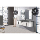 James Martin Mercer Island 72" Single Vanity Glossy White Matte Black with Dusk Gray Glossy Composite Top 389-V72S-GW-MB-DGG