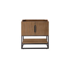 James Martin Columbia 31.5" Single Vanity Cabinet Latte Oak Matte Black 388-V31.5-LTO-MBK