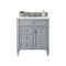 James Martin Brittany 30" Single Vanity Urban Gray with 3 cm Ethereal Noctis Quartz Top 650-V30-UGR-3ENC