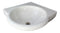 ALFI White 15" Round Corner Wall Mounted Porcelain Bathroom Sink AB104