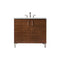 James Martin Metropolitan 36" Single Vanity American Walnut with 3 cm Ethereal Noctis Quartz Top 850-V36-AWT-3ENC