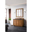 James Martin Bristol 48" Single Vanity Saddle Brown with 3 cm Charcoal Soapstone Quartz Top 157-V48-SBR-3CSP