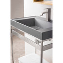 James Martin Como 27.6" Sink Console Brushed Nickel Natural Ash with Modern Gray Composite Top C325V27.6BNKNTAMGR