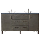 James Martin Metropolitan 60" Double Vanity Silver Oak with 3 cm Charcoal Soapstone Quartz Top 850-V60D-SOK-3CSP