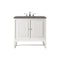 James Martin Athens 30" Single Vanity Cabinet Glossy White with 3 cm Grey Expo Quartz Top E645-V30-GW-3GEX