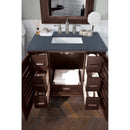 James Martin Portland 36" Single Vanity Burnished Mahogany with 3 cm Charcoal Soapstone Quartz Top 620-V36-BNM-3CSP