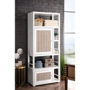 James Martin Athens 30" Bookcase Linen Cabinet double-sided Glossy White E645-BLC30-GW