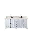 James Martin Providence 72" Double Vanity Cabinet Bright White with 3 cm Eternal Marfil Quartz Top 238-105-V72-BW-3EMR