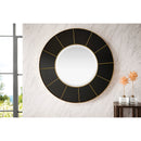 James Martin Compass 35.5" Mirror Radiant Gold and Glossy Black 669-M35.5-RG-GB