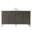 James Martin Metropolitan 60" Silver Oak Single Vanity with 3 cm Carrara Marble Top 850-V60S-SOK-3CAR