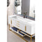 James Martin Columbia 72" Single Vanity Glossy White Radiant Gold with Glossy White Composite Top 388-V72S-GW-RG-GW