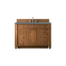 James Martin Bristol 48" Single Vanity Saddle Brown with 3 cm Cala Blue Quartz Top 157-V48-SBR-3CBL